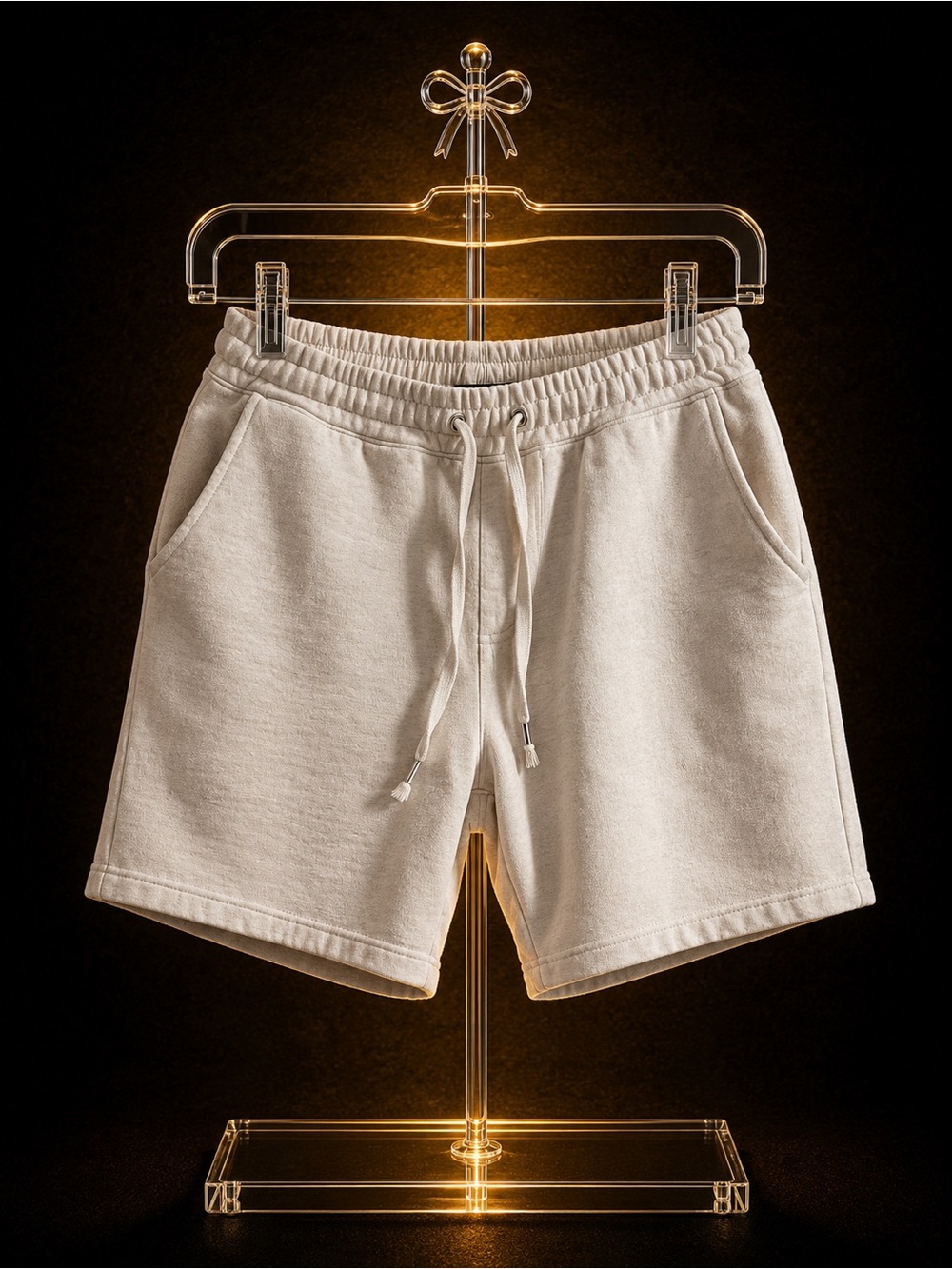 Men's Cotton Drawstring Shorts - Cream